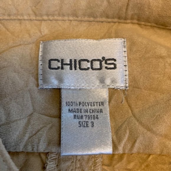 Chico's Size XL Tan Button Down Jacket - Picture 12 of 12
